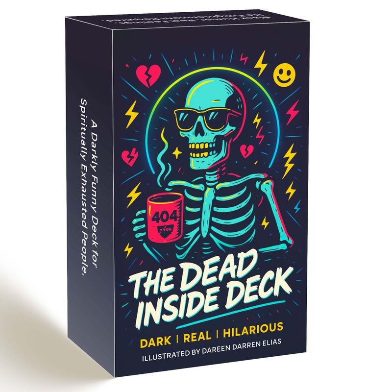DPEHAKMK The Dead Inside Oracle Deck 54 Dark Humor Skeleton Oracle Cards for Beginners Funny Halloween Skeleton Oracle Cards Shadow Work Deck for Anxiety SelfAwareness and Modern Life Meltdowns - Image 3