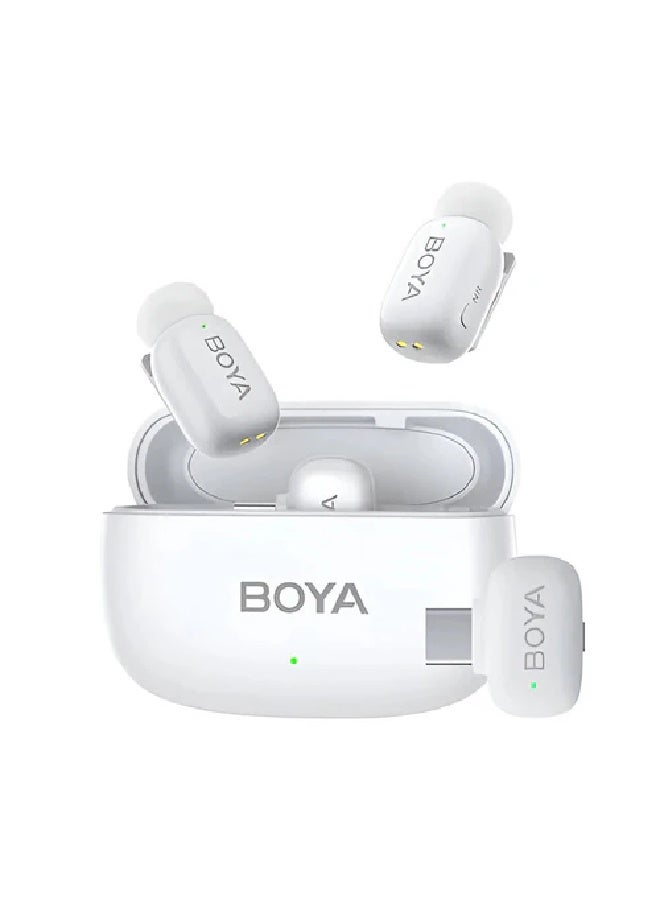 BOYA Mini 13, 2.4GHz Ultra-Mini Wireless Microphone Type-C and Lightning - White - Image 2