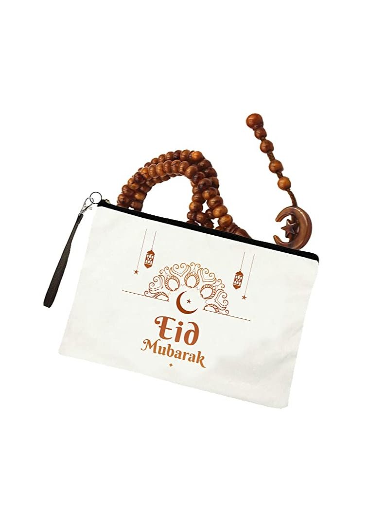 PRINTSHOP4ME Eid Mubarak Printed Cosmetic Bag 