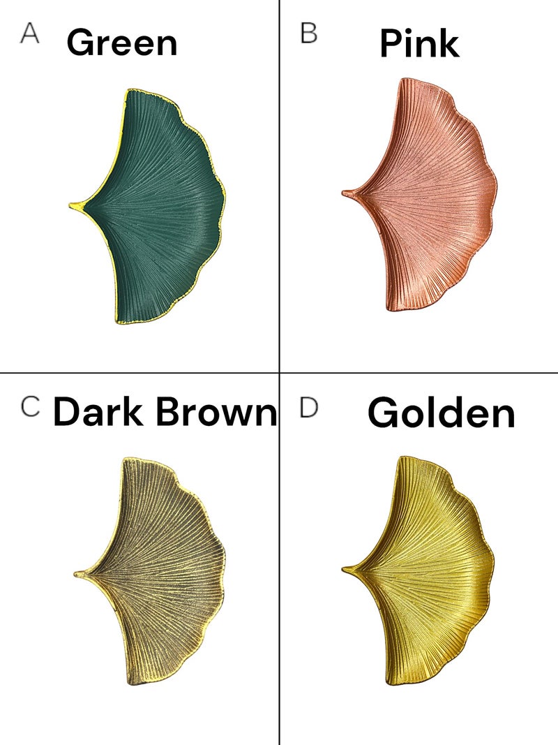 HOME ELEMENTS 4 Pc Wall Plates decor hanging for home decor wood hanging decoration for living room bedroom office (Ginkgo Leaf) - Image 4