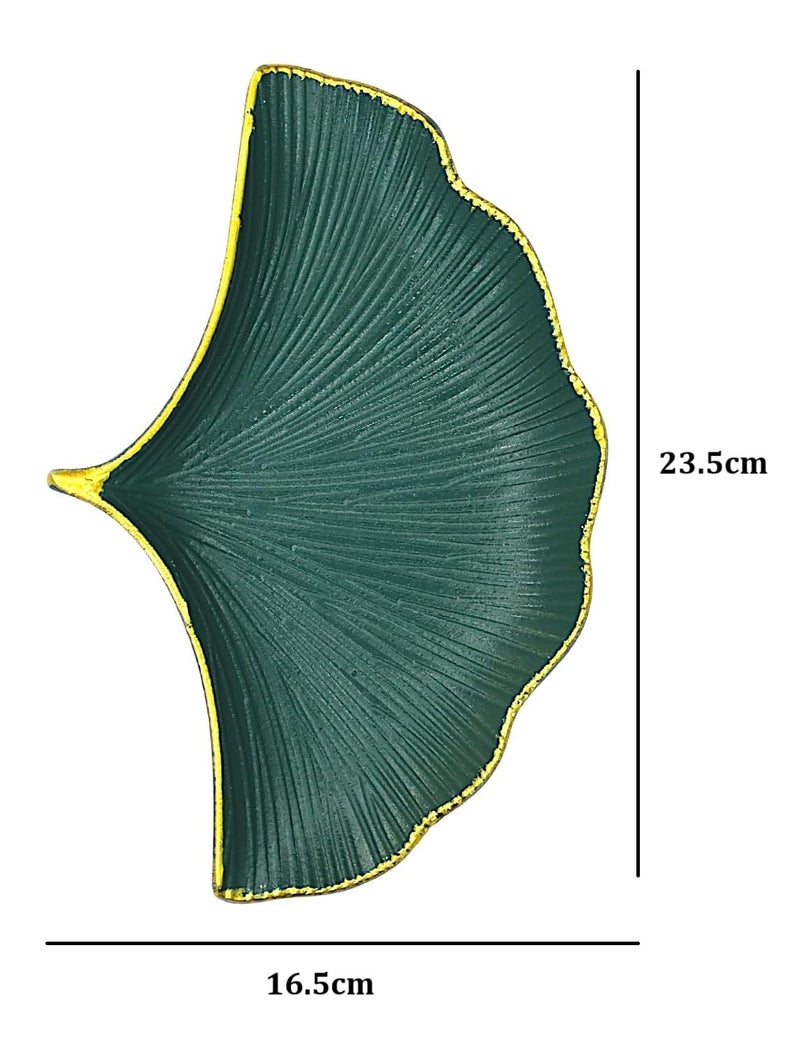 HOME ELEMENTS 4 Pc Wall Plates decor hanging for home decor wood hanging decoration for living room bedroom office (Ginkgo Leaf) - Image 5