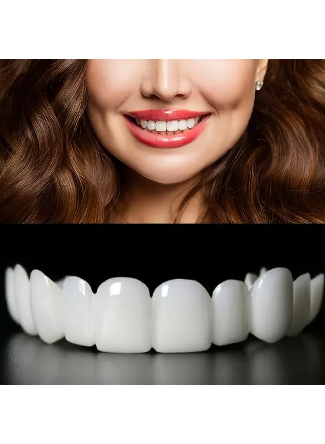 3 Upper And 3 Lower White Soft Adjustable Dentures Comfortable Natural Fit For Daily Use Easy To Clean - Image 2