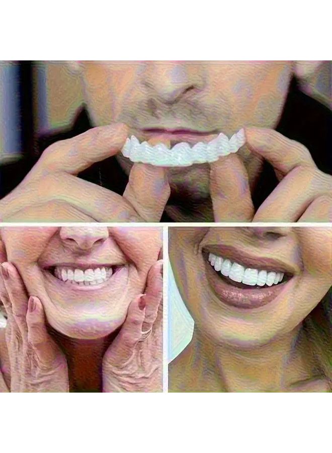 3 Upper And 3 Lower White Soft Adjustable Dentures Comfortable Natural Fit For Daily Use Easy To Clean - Image 5