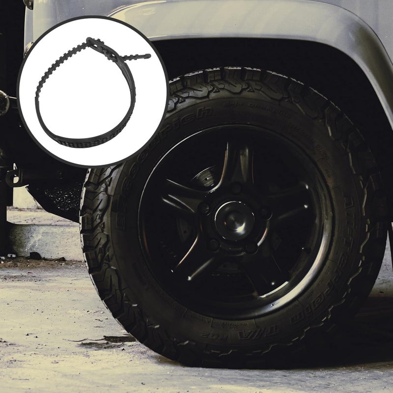 ORFOFE 5pcs Universal Black Snow Tire Chains Anti-skid Car and Suv Emergency Winter Wheel Chains for Off-road and Snow Driving - Image 4