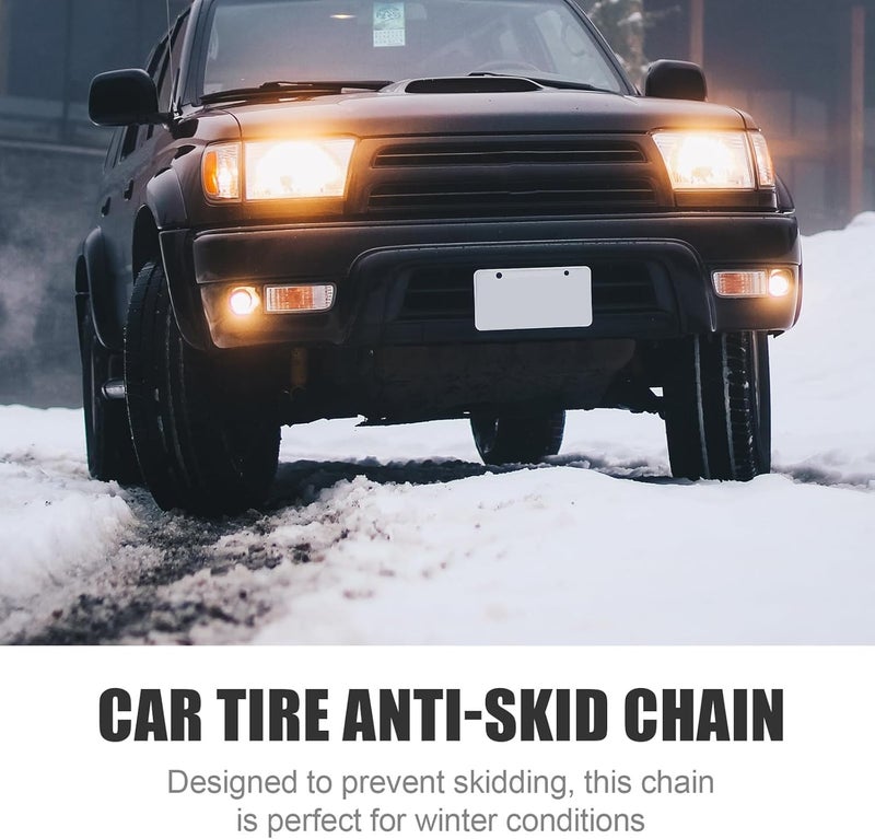 ORFOFE 5pcs Universal Black Snow Tire Chains Anti-skid Car and Suv Emergency Winter Wheel Chains for Off-road and Snow Driving - Image 5