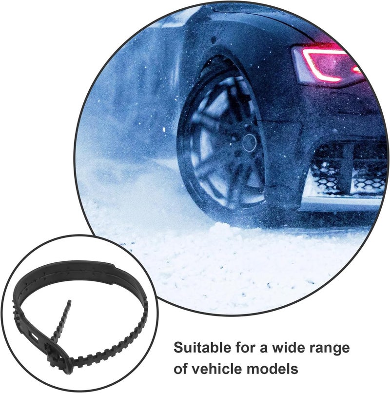ORFOFE 5pcs Universal Black Snow Tire Chains Anti-skid Car and Suv Emergency Winter Wheel Chains for Off-road and Snow Driving - Image 2