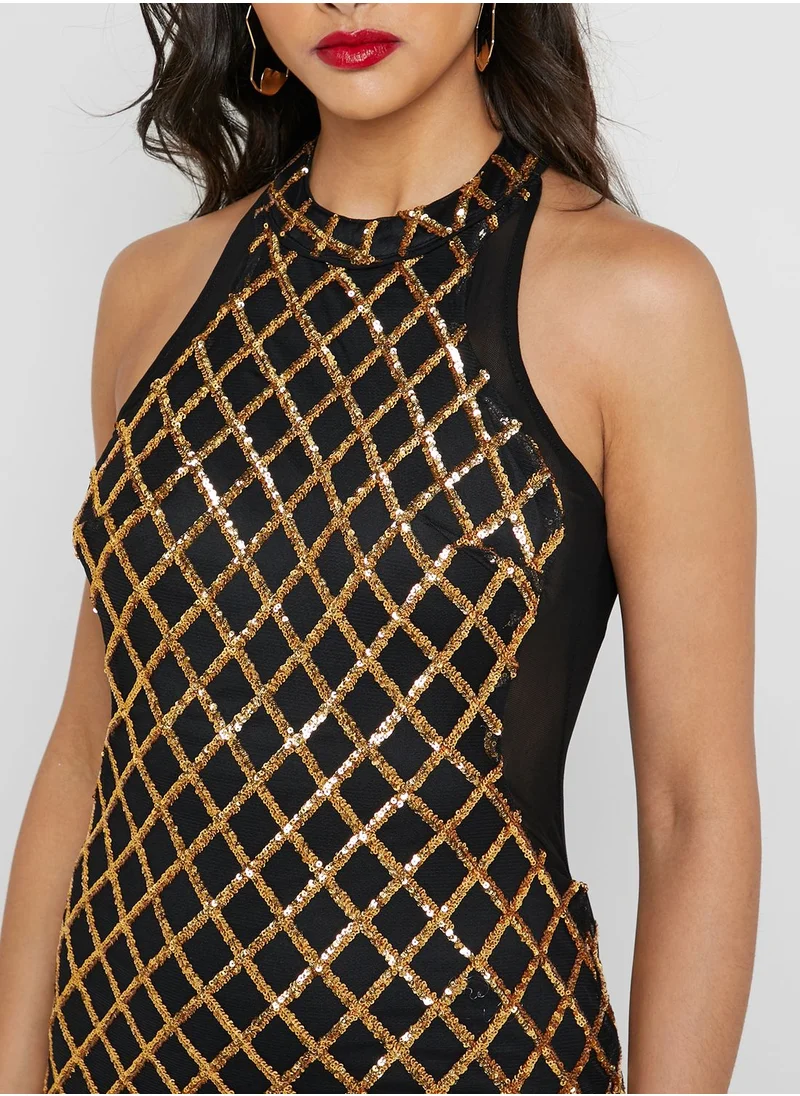 The Clothing Company Sequin Fishtail Maxi Dress