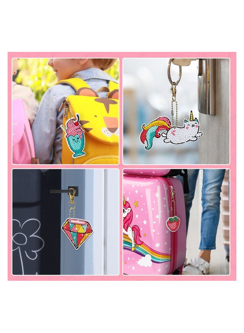 SYOSI Diamond Painting Kit For Kids with Keychains, Crafts for Girls Ages 8-12, Diamond Art for Kids, Diamond Dot Gem Art Kits for Kids, Kids Arts and Crafts for Kid Ages 8-12, Unicorn Painting Kit - Image 4