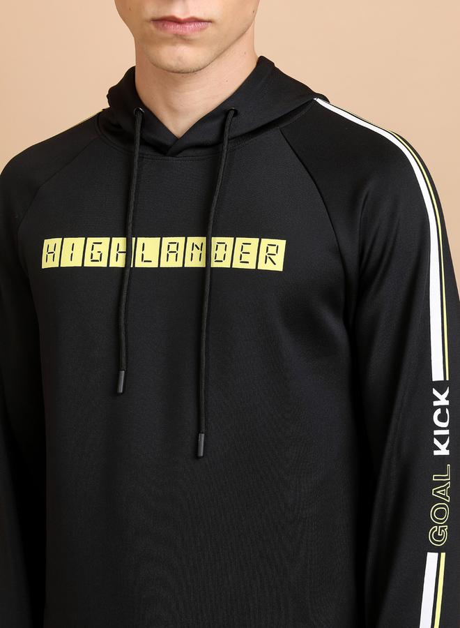 HIGHLANDER Printed Raglan Sleeves Hoodie with Drawstring - Image 2