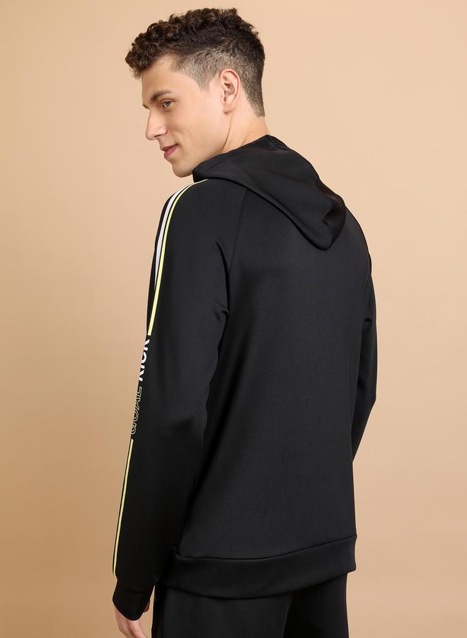 HIGHLANDER Printed Raglan Sleeves Hoodie with Drawstring - Image 3