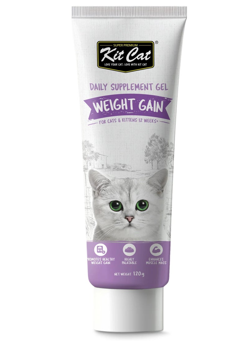 Kit Cat Weight Gain Paste for Cats & Kittens - 120g - Supports Healthy Weight & Muscle Mass  - Image 1