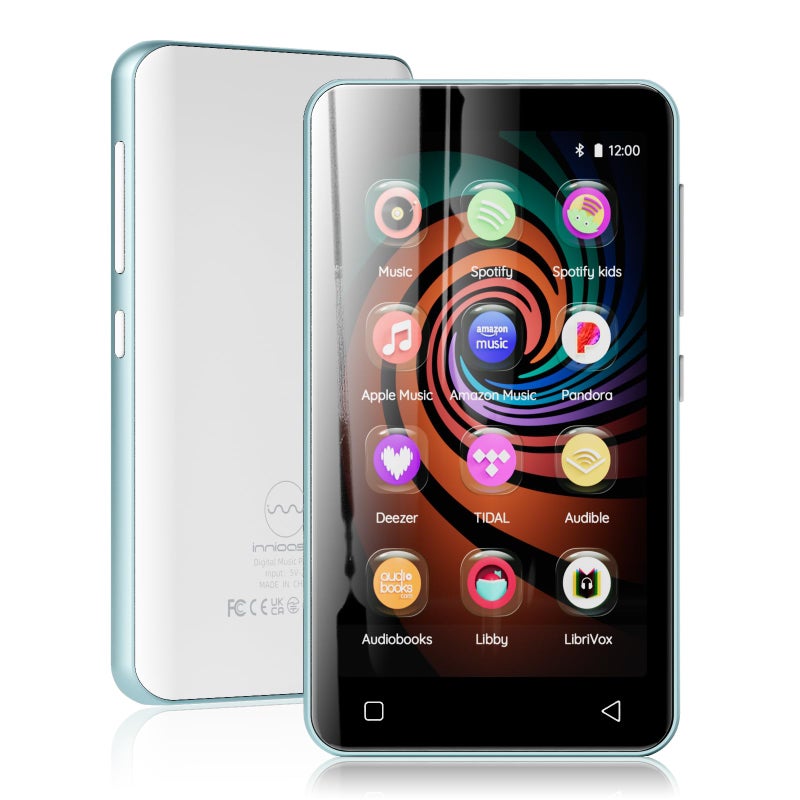 innioasis مشغل MP3 بسعة 160 جيجابايت مع بلوتوث وواي فاي، مشغل MP3 MP4 من innioasis للأطفال مع سبوتيفاي، أمازون ميوزيك، أوديبل، ليبي، مشغل موسيقى يعمل بنظام أندرويد بشاشة تعمل باللمس 4.0" مع مكبر صوت، يدعم حتى 1 تيرابايت (أزرق جليدي)  - Image 1