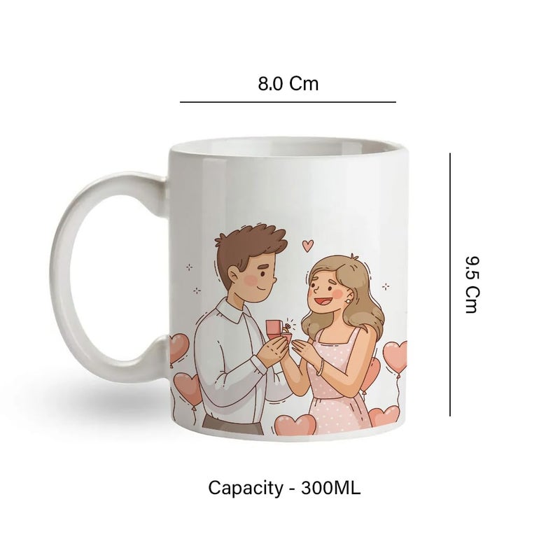 occolife Engagement Gifts Printed Mug 300 ml Capacity Engagement Mug Newly Engaged Groom Coffee MugFiance Mug Wedding Mug Wedding Gift Future Husband Proposal Mug - Image 5