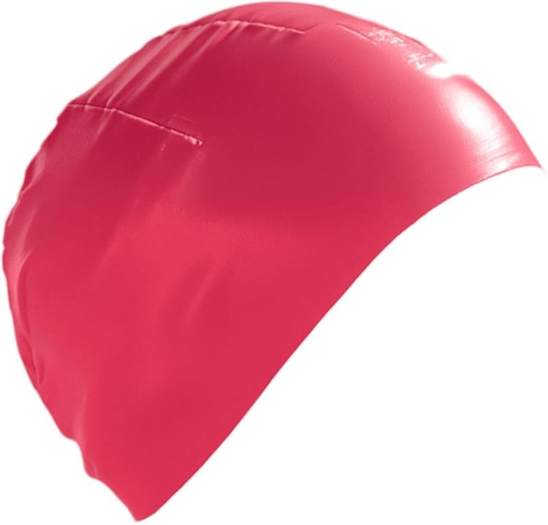 Professional Pink Waterproof Silicone Swimming Cap, 1 Piece