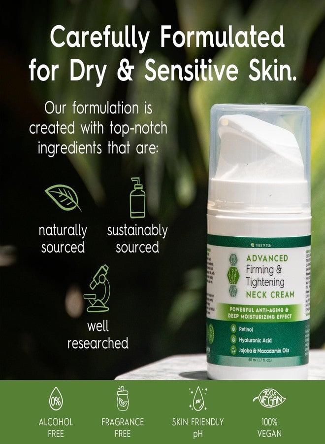 Tree to Tub كريم شد الرقبة من شجرة إلى حوض - كريم شد متقدم للرقبة مع حمض الهيالورونيك والريتينول، كريم شد للرقبة والصدر للنساء والرجال، يرطب ويعزز المرونة، يقلل من ظهور التجاعيد - Image 5