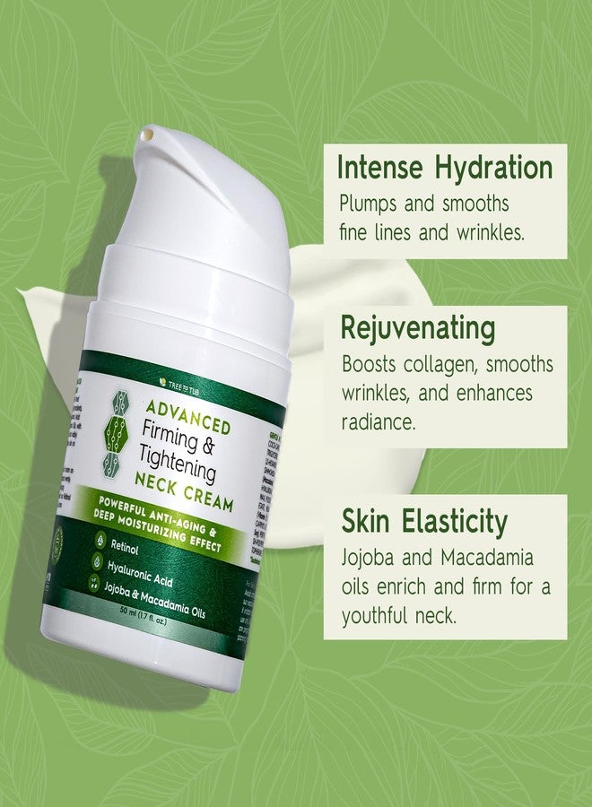 Tree to Tub كريم شد الرقبة من شجرة إلى حوض - كريم شد متقدم للرقبة مع حمض الهيالورونيك والريتينول، كريم شد للرقبة والصدر للنساء والرجال، يرطب ويعزز المرونة، يقلل من ظهور التجاعيد - Image 3