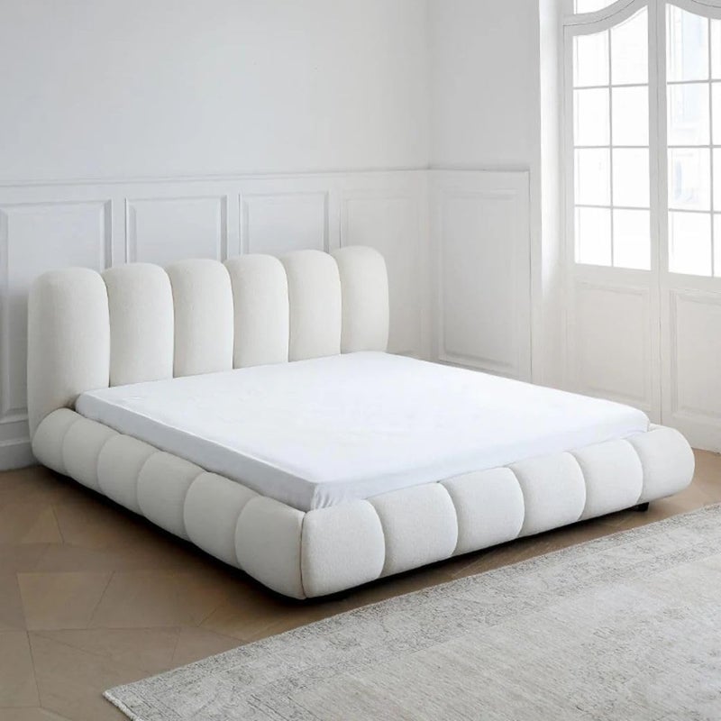 Comfynest Modern Velvet Upholstered Platform Bed Frame - Image 5