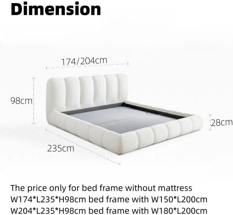 Comfynest Modern Velvet Upholstered Platform Bed Frame - Image 2