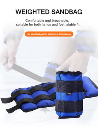 A two-piece sand weight bag for the arms and feet, weighing 2 kilograms, each piece weighing 1 kilogram - view 3