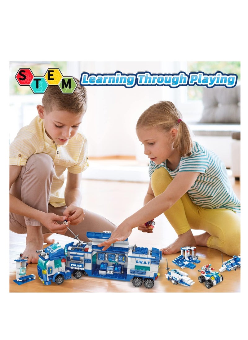 KASTWAVE - STEM Building Toys for Boys Age 8-12, Erector Set Building Blocks for 6-8 Year Old Boys, Educational Build a Robot Truck Kit Compatible with Major Brands for 6 7 8 9 10 12 yl (700Pcs 51 modles) - Image 1