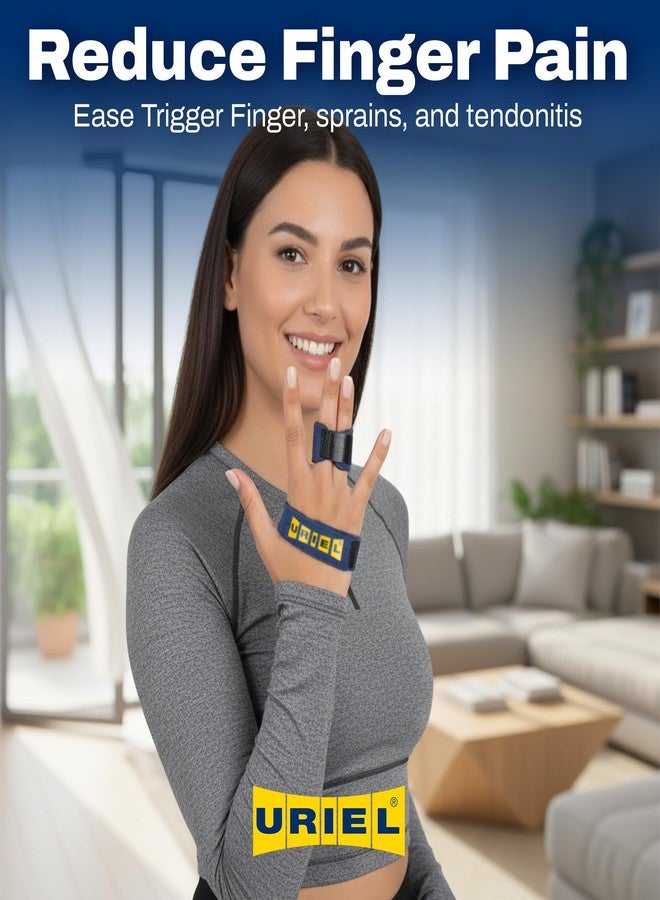 URIEL Adjustable Trigger Finger Splint for All Fingers – Comfortable Trigger Finger Brace for Daily Support, Strains and Sprains – Breathable Design, Secure Fit, One Size, Fits Left or Right Hand - Image 2