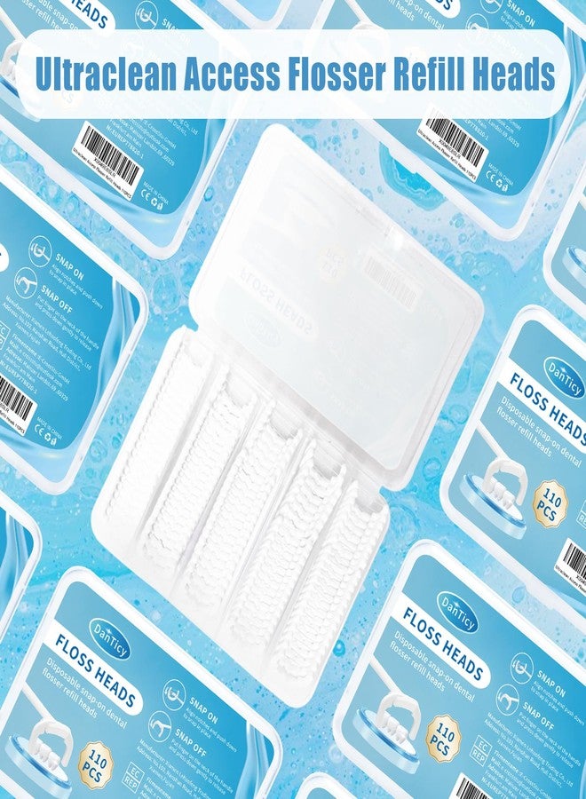 DanTicy Ultraclean Access Flosser Refill Heads Snap-On Dental Flosser Refill Heads for Proper Oral Care & Hygiene 110PCS - Image 4