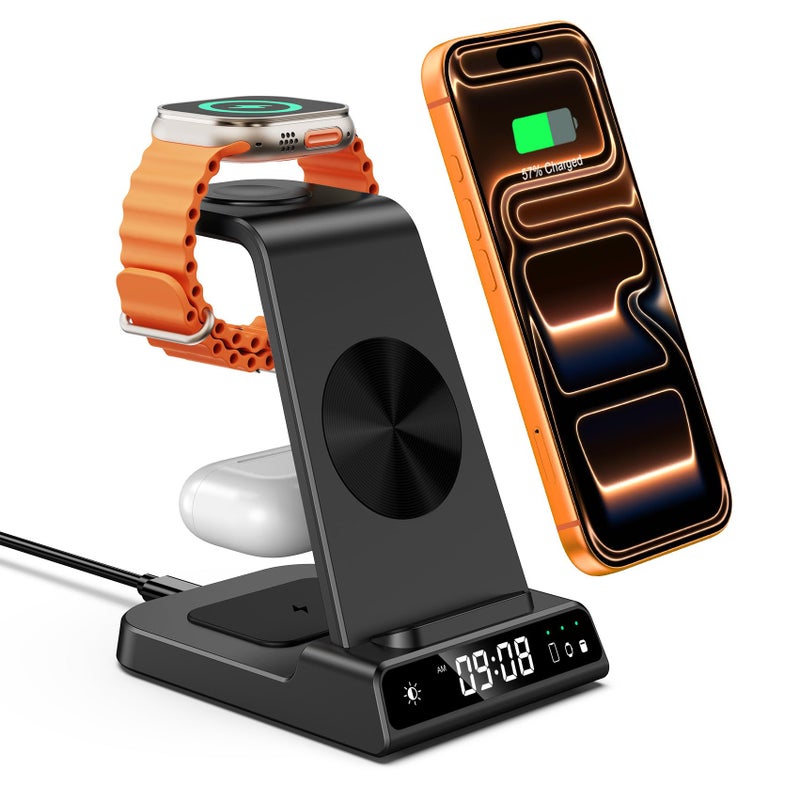 Phelinta Wireless Charger for iPhone 17 3 in 1 Charging Station for Apple Watch Watch 111098765 Ultra 3SE 3 for iPhone 17161514131211X Series for Air Pods Pro 34Pro 2 No Adapter - Image 2