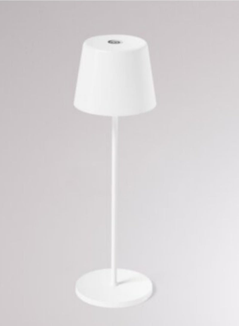 V-TAC Rechargable LED Table Lamp Touch, Dimmable, 4400mA Battery 3000K IP54 White Body - Image 1