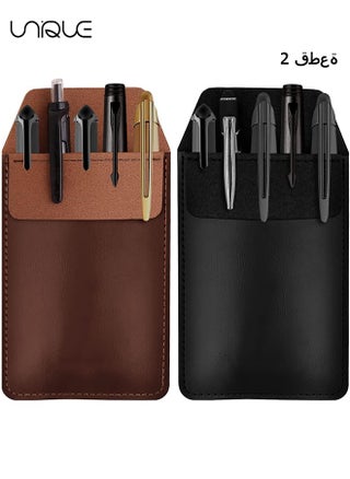 Pocket Protector - 2 Pcs PU Leather Pocket Pencil Holder Organization Bag - For Shirt/Lab Coat/Pants/Pen Case Multifunctional Pencil Bag Accommodates Pen/Note Card - Brown/Black - pzsku/Z87567899F03E9EE1DDECZ/45/_/1702965135/5dc7110f-25f6-4f95-ac78-f58f715431b5