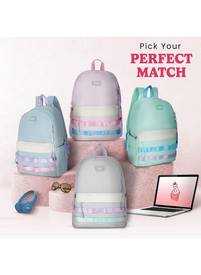 Genie Genie KPACK 20L Chalk Blue Backpack for Women & Girls with 15.6" Laptop Compartment | College bag for Women & Girls| 3 zips with Secret Pocket | Water Resistant Bags | Laptop Backpack for Women - Image 4