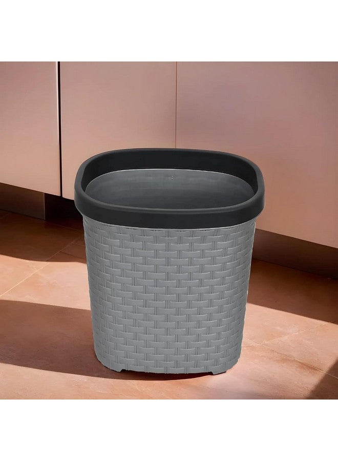 Kuber Industries Kuber Industries Pack of 3 Waste Basket | Open Top Home Dustbin | Waste Bin for Bedroom, Living Room, Kitchen & Bathroom | 7 LTR | Grey  - Image 2
