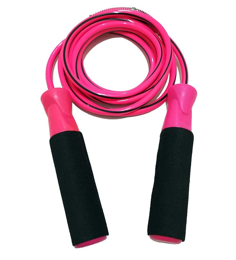 AMIFIT Plastic Handle Skipping-Rope Jump Skipping Rope for Men Women Weight Loss Kids Girls Children Adult - Best in Fitness Sports Exercise Workout (Pink) - Image 3