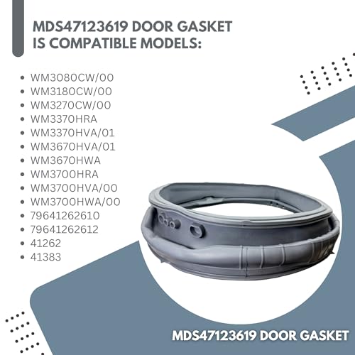 MorexLab MDS47123619 Washer Door Boot Gasket for LG Front-Load Washing Machines - Grey Seal Replaces AP6236842, AGF75223080, 4511798, PS12081606 - Compatible with LG Door Gasket - Image 3