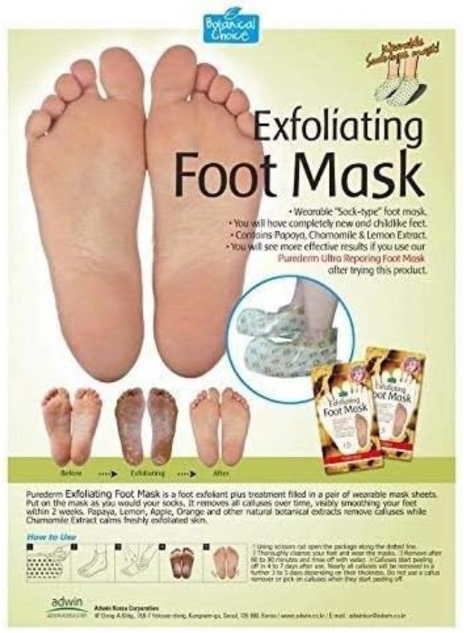 Purederm Exfoliating Foot Mask Peels Away Calluses And Dead Skin In 2 Weeks 5 Pack - Image 4