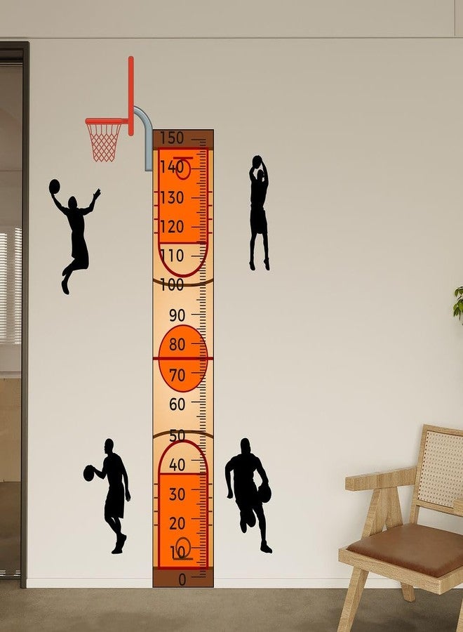 CVANU Height Measuring Scale Self-Adhesive Vinyl Wall Sticker for Wall Decoration (42.6inX69in)_S278 - Image 1