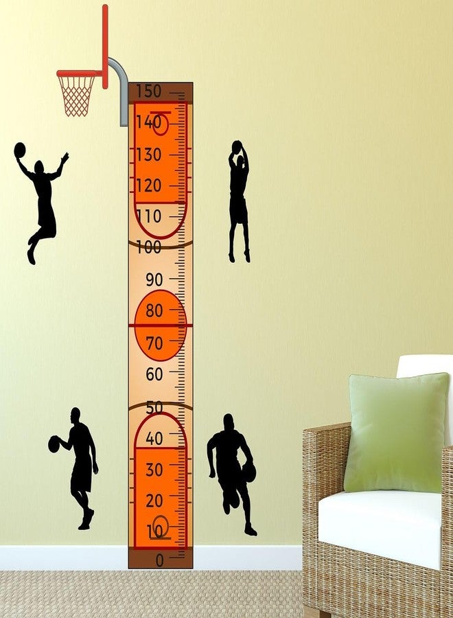 CVANU Height Measuring Scale Self-Adhesive Vinyl Wall Sticker for Wall Decoration (42.6inX69in)_S278 - Image 3