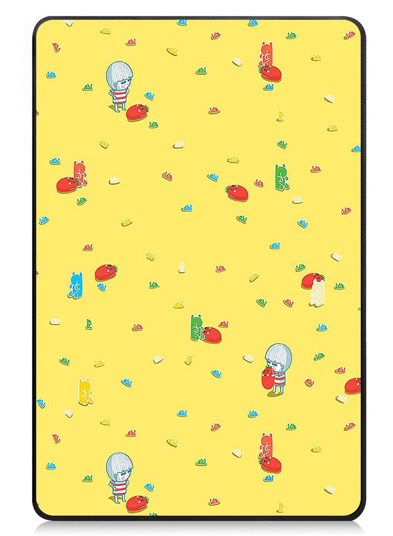 Protective Flip Case For Samsung Galaxy Tab A9 With Trifold Stand Auto Wake Sleep Shockproof Cover Gummy Bears Pattern