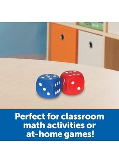 Learning Resources Foam Dice: Dot Dice Red And Blue 6 Sided Foam Dice Early Math Skills Set Of 2 Grades Prek+ Ages 3+  - Image 5