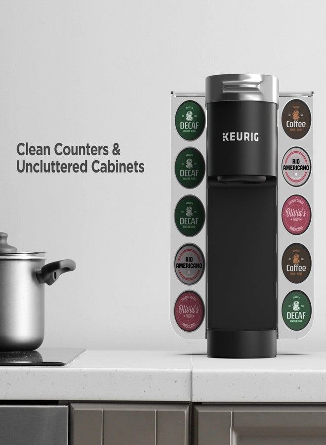 GALVANOX Acrylic K-Cup Holder for Single Serve Keurig Machines - Easy Pod Access Organizer for K Cups - Space Saving Modern Display, Holds 10 Pods (K-Mini/Plus/K Slim Coffee Maker and more) - Image 4