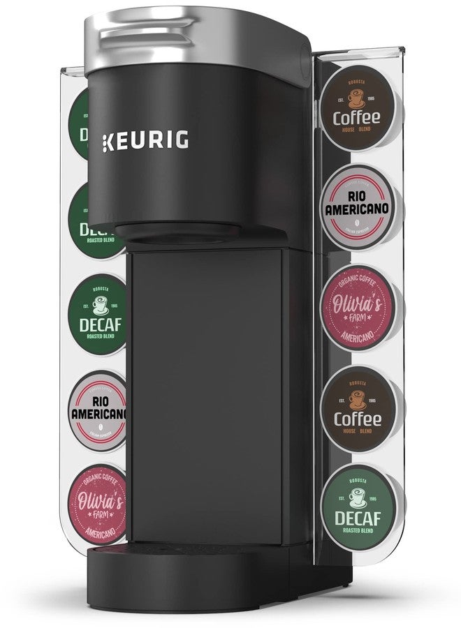 GALVANOX Acrylic K-Cup Holder for Single Serve Keurig Machines - Easy Pod Access Organizer for K Cups - Space Saving Modern Display, Holds 10 Pods (K-Mini/Plus/K Slim Coffee Maker and more) - Image 1