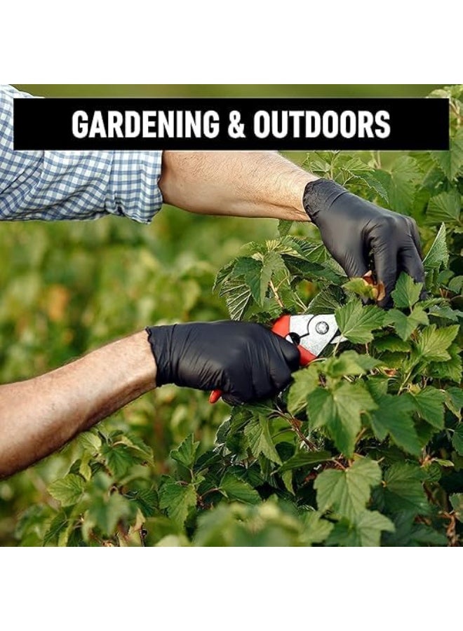 Premium Powder-Free Black Nitrile Gloves - Food Grade Safe, Latex-Free Disposable Gloves - Multi-Purpose & High Quality - Image 5