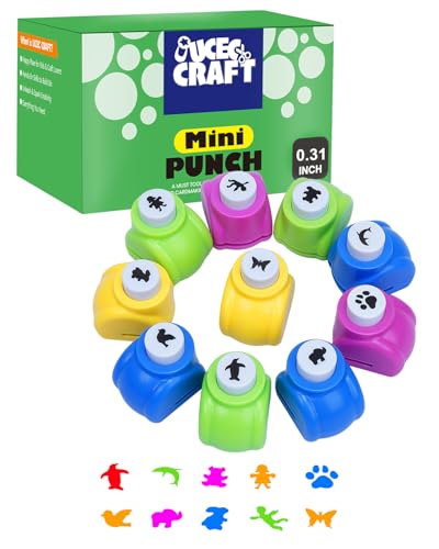 UCEC Paper Punch Shapes for Crafting 10PCS Animal Shaped Hole Punch Set Shape Cutters Craft Punches for Paper Crafts Mini Hole Puncher Adults Nail Art Tag Cards Stamp Scrapbooking Fun - Image 1