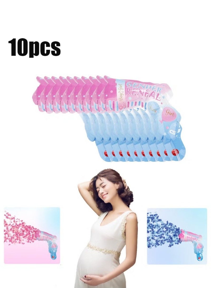 ZVEV 10 عبوة من كونفيتي الكشف عن الجنس، فتى أو فتاة، مثالي لحفلات الكشف عن جنس الطفل، الزفاف، احتفالات عيد الميلاد - Image 1