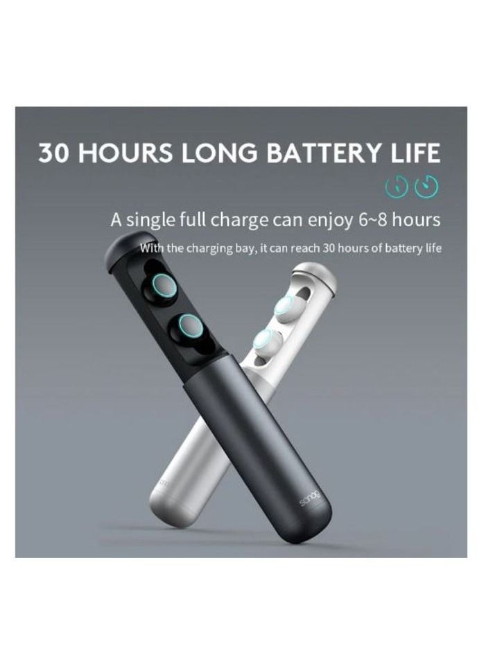 sanag - Sanag Blue J2 Bluetooth V5.0 Headset With Battery Charging case Mini Capsule active Noise Reduction Earphone True Wireless Earbuds - Image 1