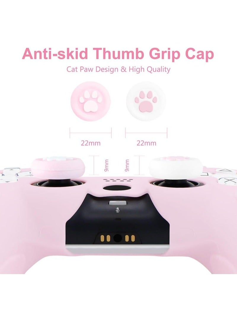 PS5 Controller Skin with 2 Thumb Grip Caps - Pink - Image 4