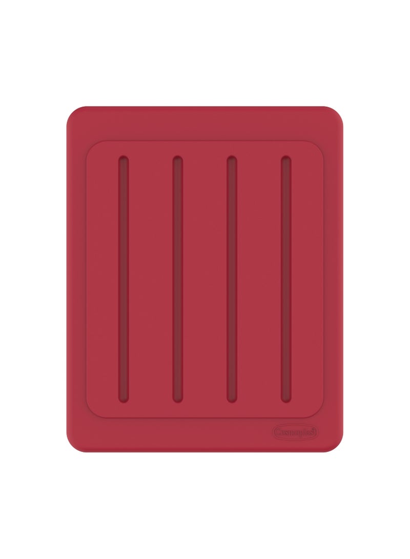 Cosmoplast خزانة تخزين 5 طبقات مع أدراج وعجلات بلاستيكية حمراء 50x40x114 سم - Image 5