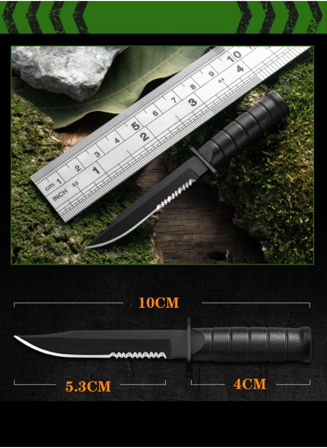 XiuWoo - Stainless Steel Outdoor Knife Camping Straight Knife with Sheath and Chain - Image 1