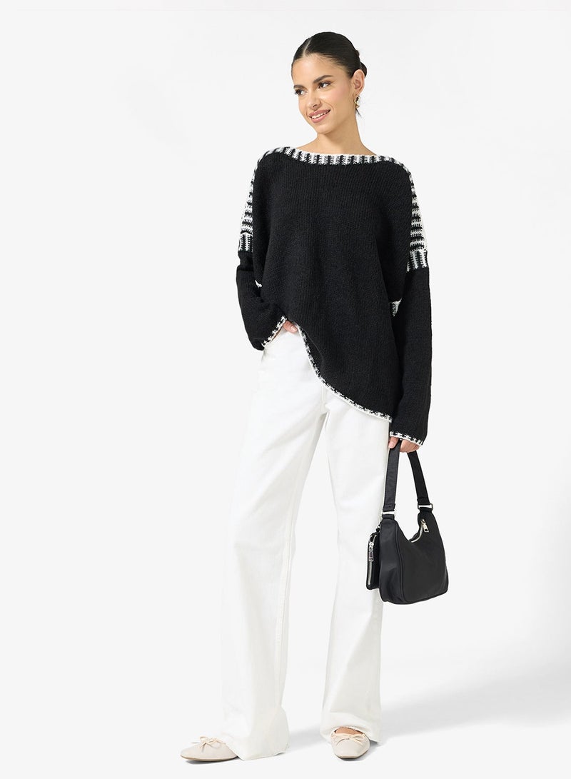 Ginger Marled Monochrome Oversize Sweater - Image 4