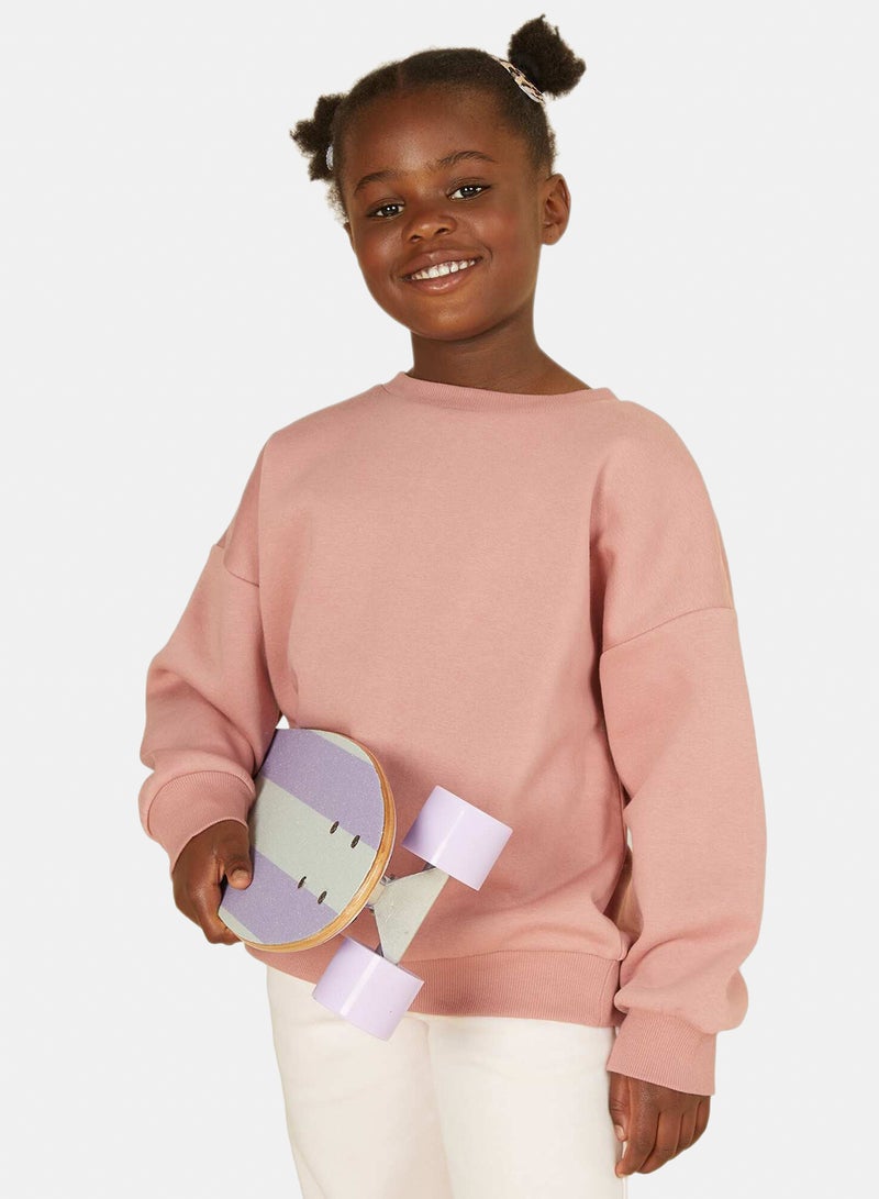 Kiabi Set Of 2 Plain Sweatshirts Pink - Image 2