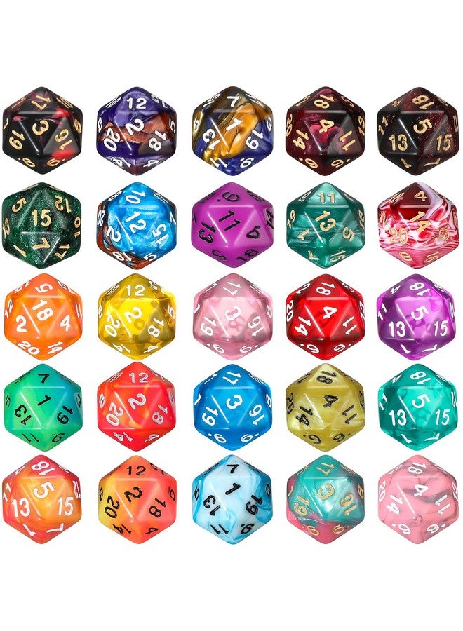 Skylety 100 Pieces Polyhedral Dice Set with Black Pouch Polyhedral Dice Compatible with RPG MTG Table Games Multi Colored Assortment (20 Sided)  - Image 3